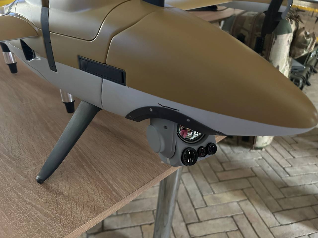 El módulo óptico del dron Vector de NextVision. El módulo óptico del dron Vector de NextVision.