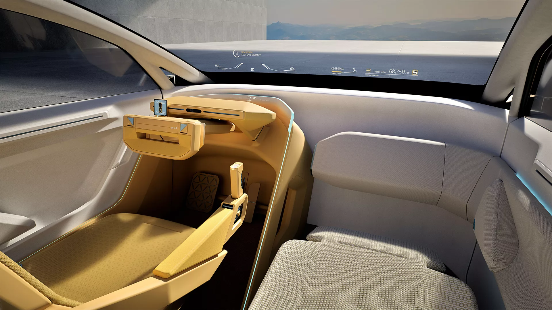 Detalles del interior Kia Vision Meta Turismo