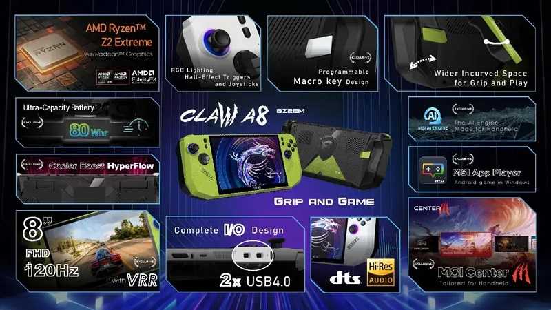Diseño de la consola Claw A8 BZ2EM Diseño de la consola Claw A8 BZ2EM