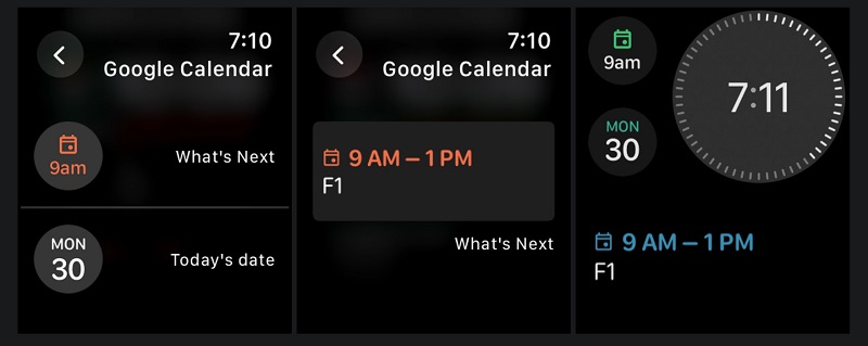 Interfaz de Google Calendar