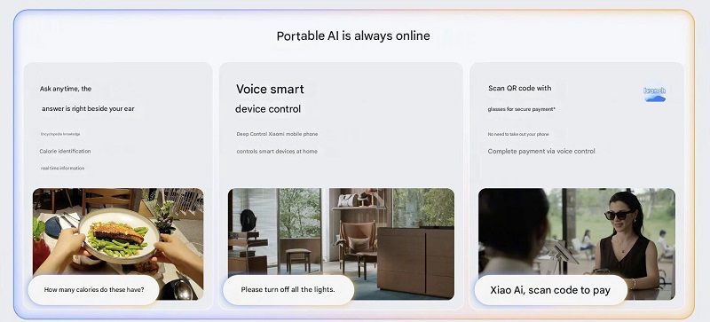 Xiaomi AI Glasses features Xiaomi AI Glasses features