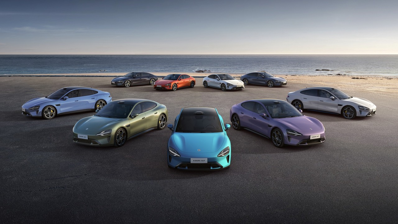 Opciones de color para el coche eléctrico Xiaomi SU7