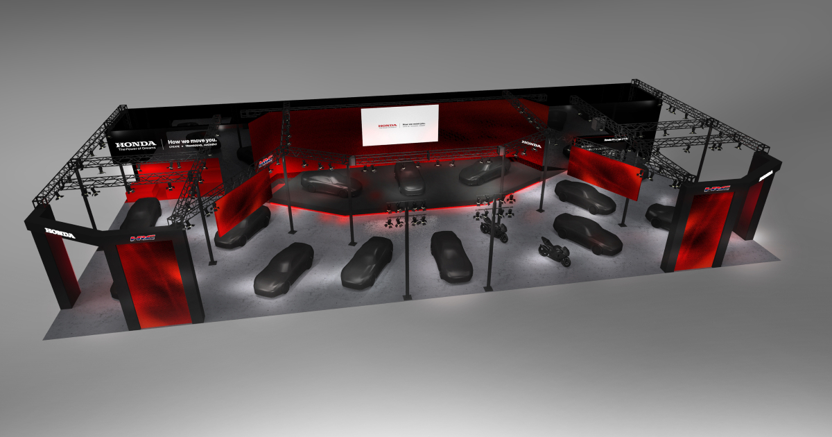 Plan del stand de Honda en el Tokyo Auto Salon 2026