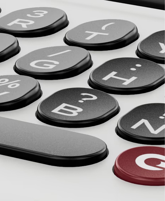 Diseño de la parte trasera del teléfono inteligente Clicks Communicator