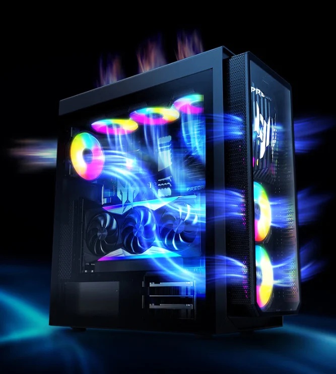 Vista detallada del gabinete Acer Predator Orion 7000