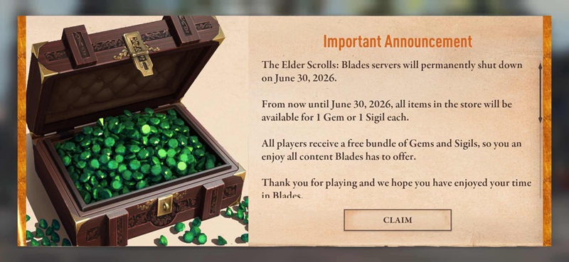 The Elder Scrolls: Blades - imagen de despedida