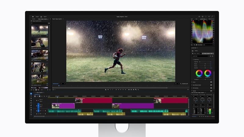 Apple Studio Display XDR con Adobe Premiere