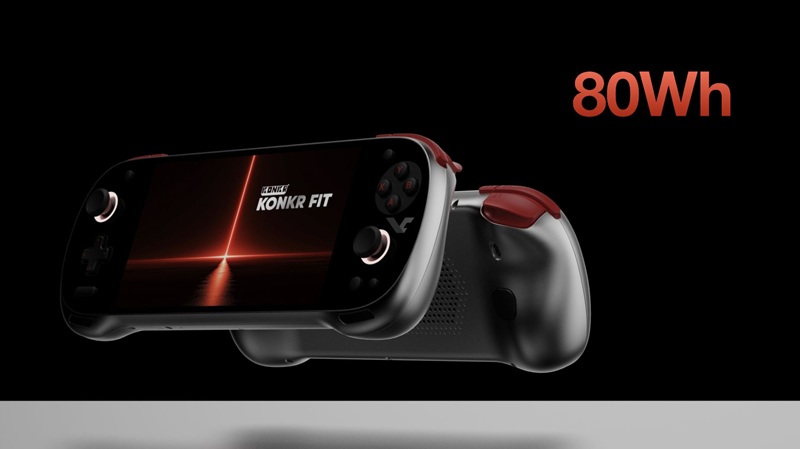 Consola portátil Ayaneo Konkr Fit con una pantalla grande