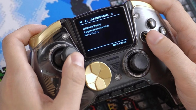 Gamepad Anbernic RG G01 con pantalla y monitoreo de frecuencia cardíaca