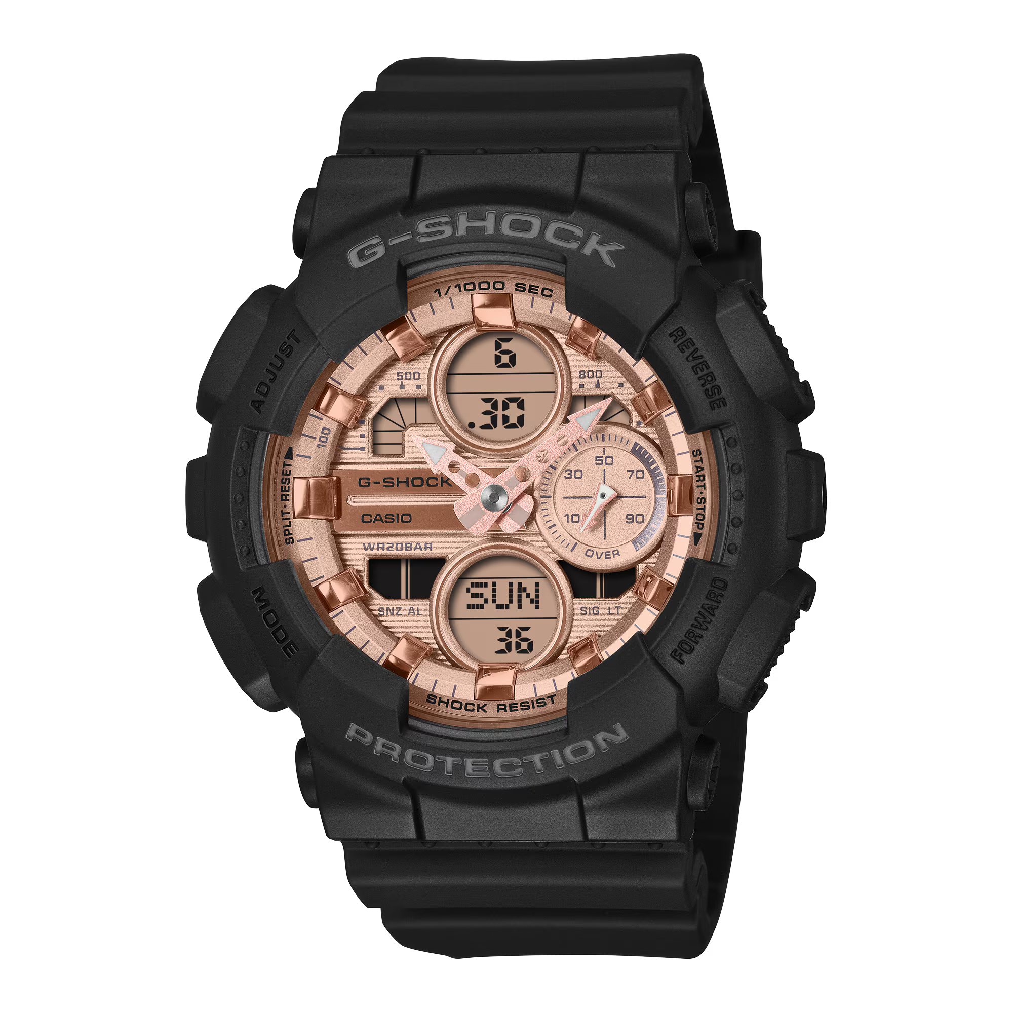 Reloj Casio G-Shock GMAS140PG-1A con caja negra