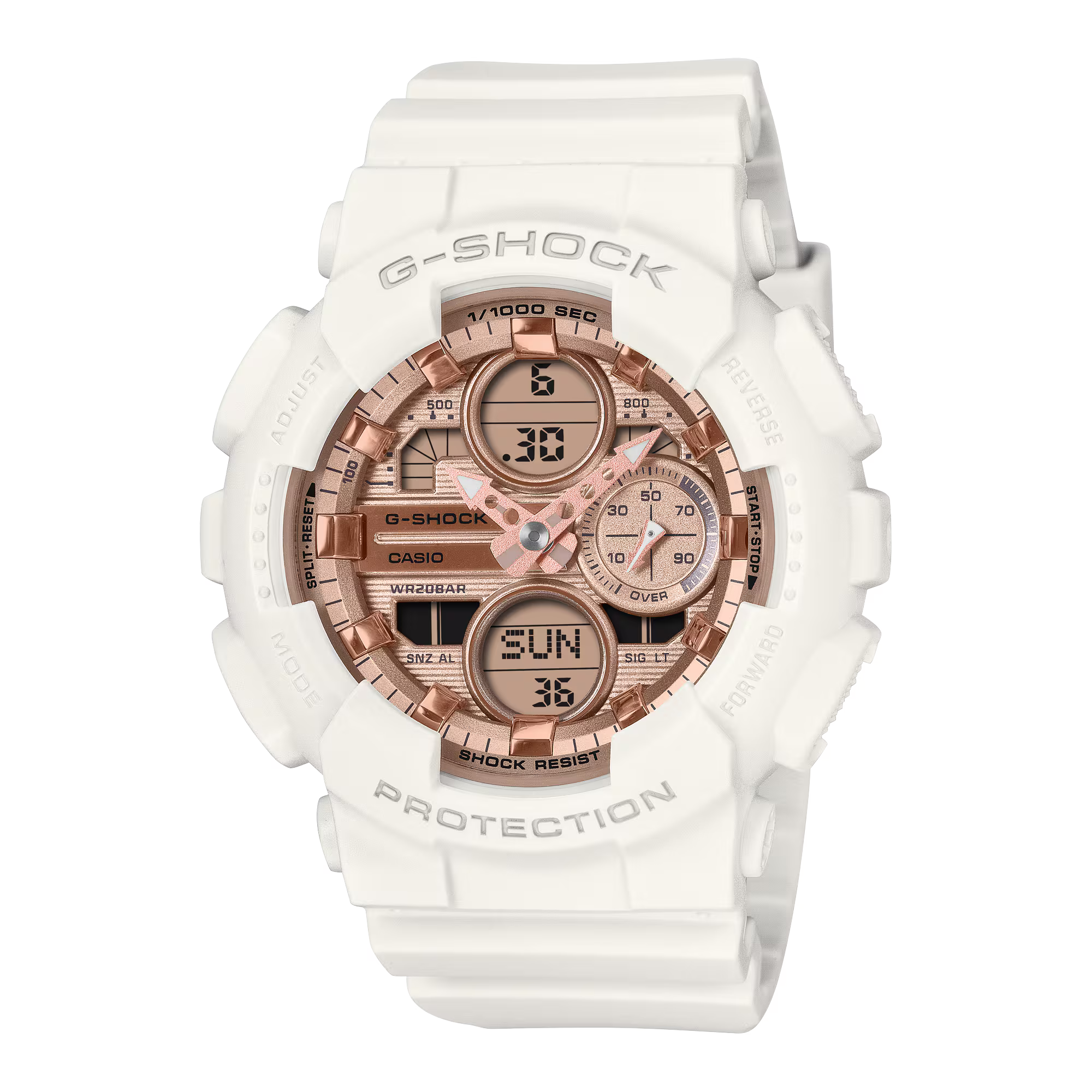 Reloj Casio G-Shock GMAS140PG-7A con caja blanca