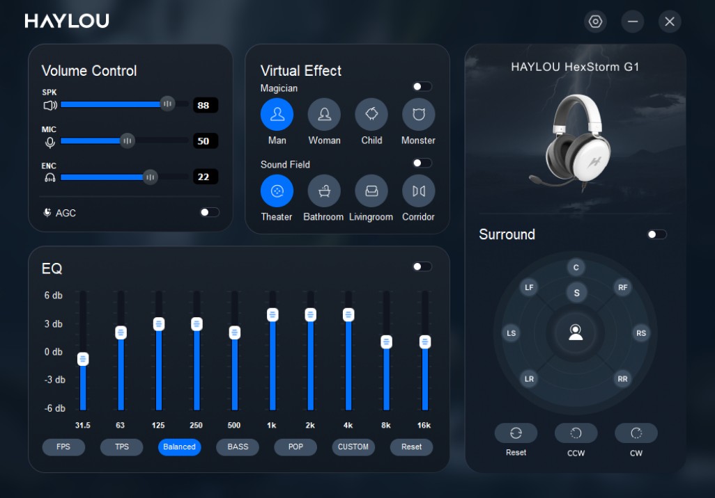 Panel de control Haylou