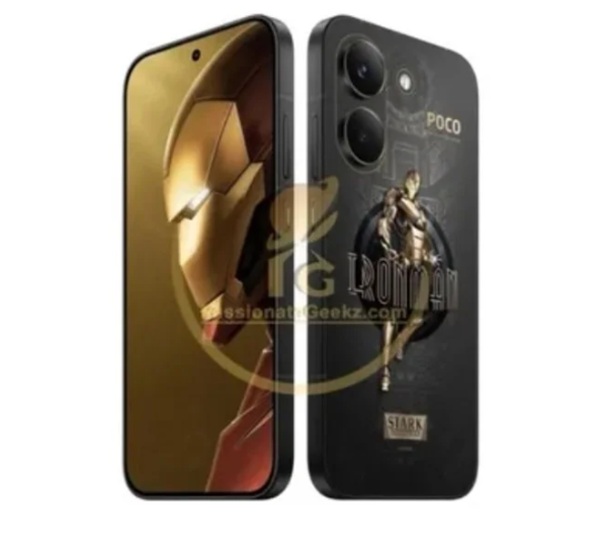 Imagen de la cubierta trasera del Poco X8 Pro Iron Man Edition