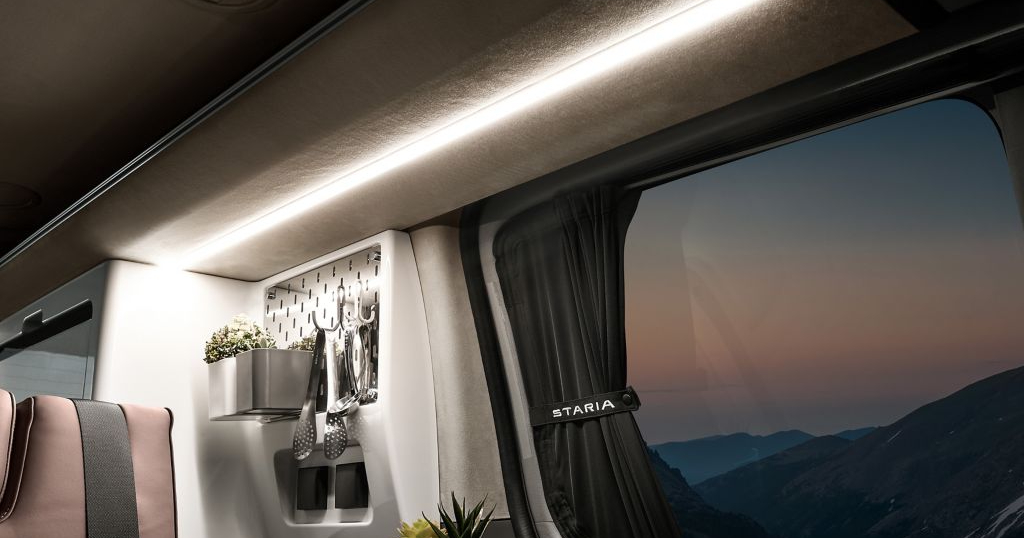 Concepto de camper Hyundai Staria - área para dormir