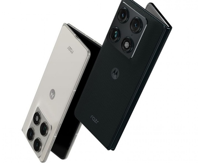 Diseño del Motorola Razr Fold en estado plegado