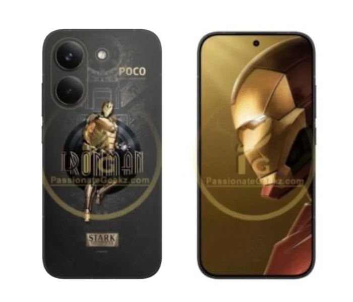 Imagen del panel frontal del Poco X8 Pro Iron Man Edition