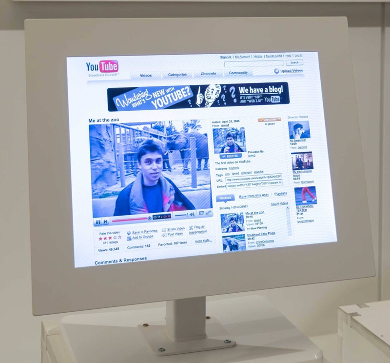 Instalación del Museo Victoria y Albert de la antigua página de YouTube