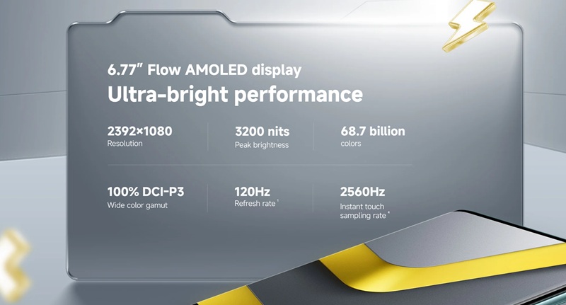 Smartphone Poco M8 5G con pantalla AMOLED