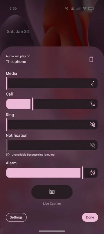 Captura de pantalla de la interfaz desenfocada Android 17 - 2