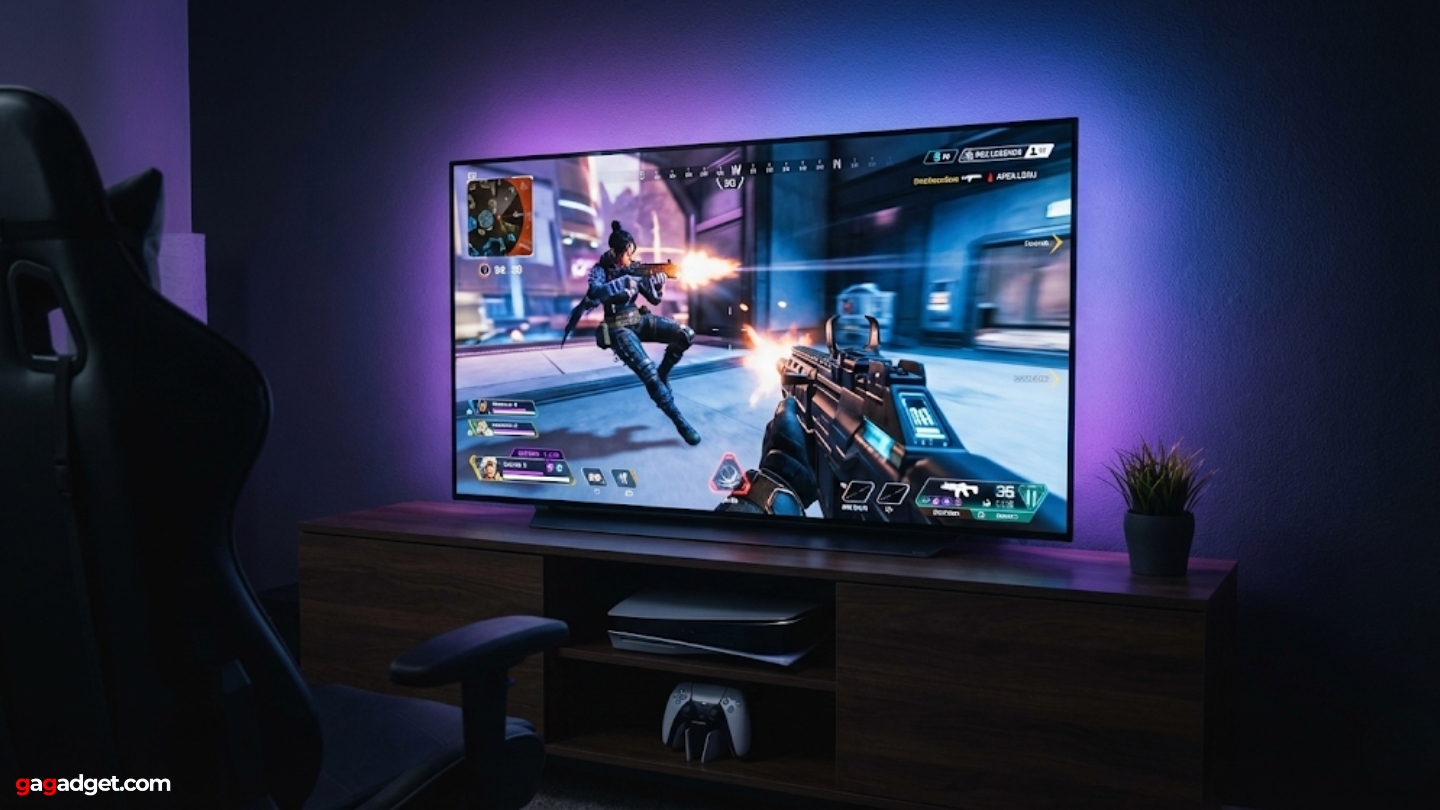 Mini-LED OLED TV para juegos rendimiento de la consola de configuración