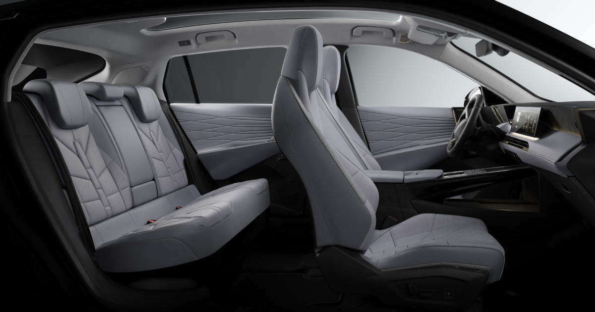 Interior del DS N°7 con cuero Nappa Gris-Céleste