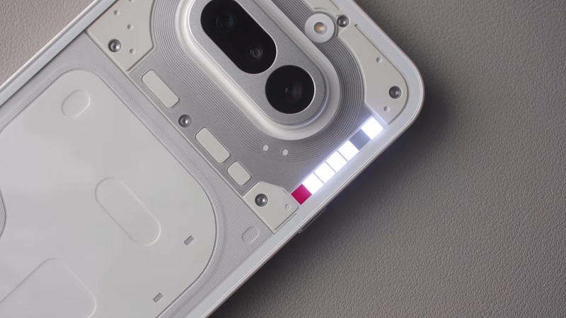 Barra Glyph del Nothing Phone (4a)