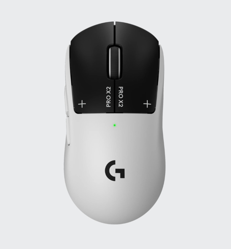 Vista de cerca del ratón Logitech Pro X2 Superstrike