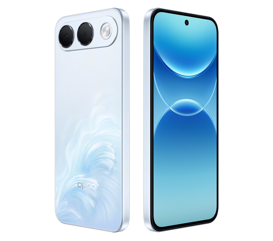 Smartphone Oppo A7 Pro en diversas posiciones