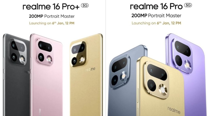 Diseño actualizado de Realme 16 Pro y Pro+