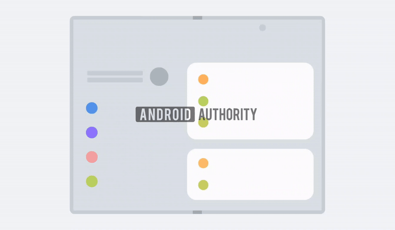 Animación del Samsung Wide Fold en color blanco