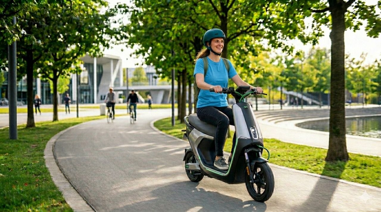 Scooter eléctrico - transporte urbano ecológico