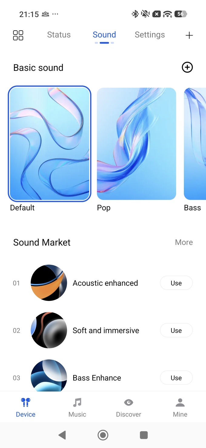 Haylou Sound app - captura de pantalla 2