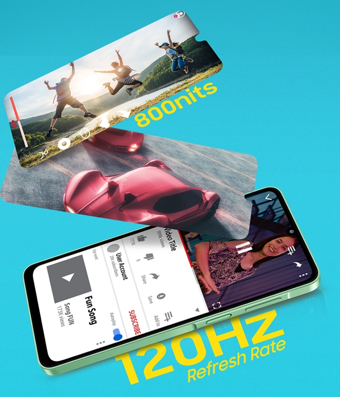 Vista general del Samsung Galaxy F70e 5G