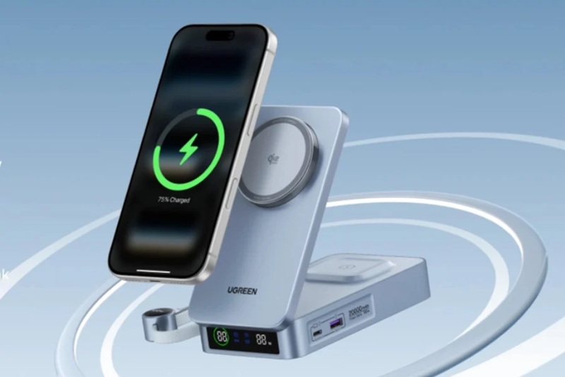 Estación de carga Ugreen MagFlow 2 en 1 MagSafe