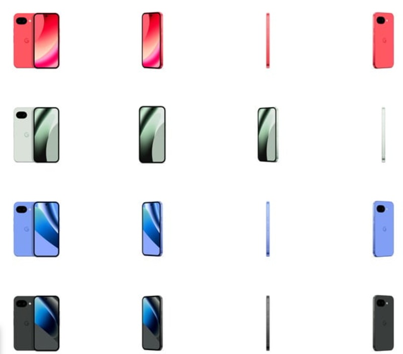 Opciones de color para el Google Pixel 10a