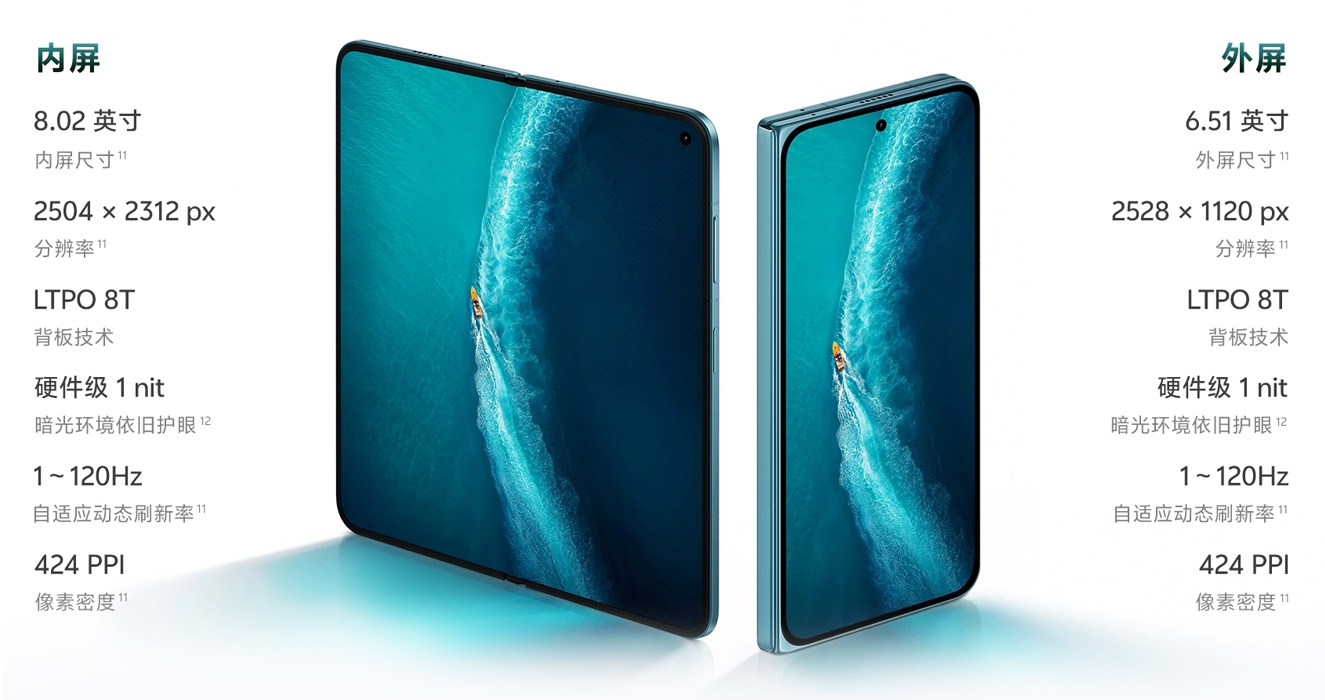 Especificaciones de la pantalla externa y principal plegable Vivo X Fold 6